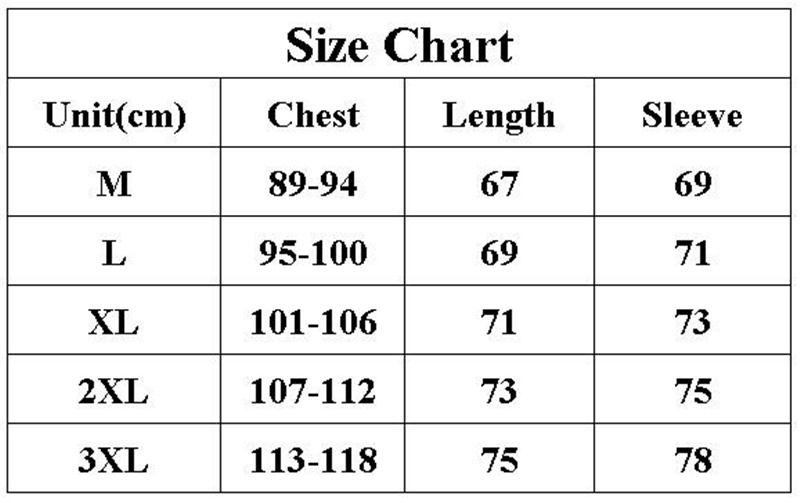 T0047 size chart