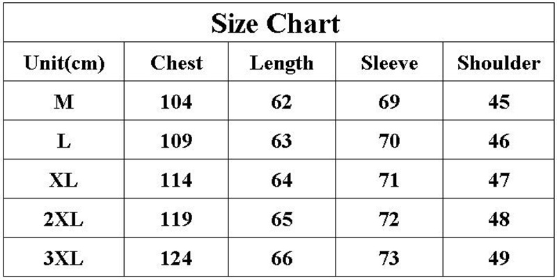 T0050 size chart