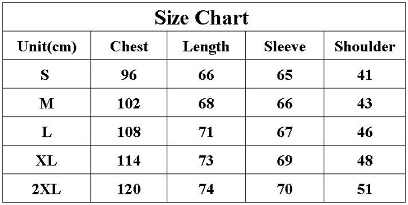 T0051 size chart
